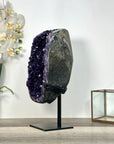 Top Quality Amethyst Geode With Calcite on Metal Stand - MWS2752