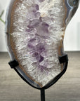 Natural Quartz & Amethyst Stone Slice on Stand - MWS3008