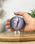 Banded Agate & Druzy Sphere Geode - SPH0222