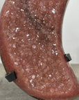 Unique Natural Red Amethyst Moon Carving on Stand - MWS2367