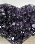 Top Grade Large Amethyst Crystal Heart, Metallic Stand Inluded - HST0282