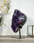 Amethyst Crystal Cluster on Stand - Violet Geode for Home Decor Display - MWS2646
