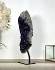 Deep Purple Amethyst Cluster with Green Jasper Matrix - Stand included - MWS2754