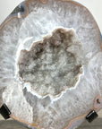 Polished Agate & Quartz Geode on Metal Stand - MWS2782