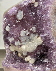 Natural Amethyst Geode with Calcite Crystals Inclusions - MWS2960