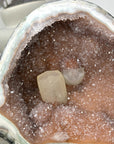 Unique Natural Jasper Geode with Orande Quartz interior and Calcite Formation - MWS3165