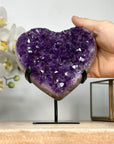 Natural Amethyst Stone Heart Carving - HST0274