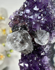 Natural Amethyst Cluster with Calcite & Black Hematite Formation - MWS1799