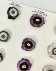 Amethyst, Green Jasper & Quartz Stalactite Slices Wholesale Flat - Ideal for Pendants - STS0048