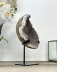 Smoky Quartz Geode on Metal Stand - MWS2858