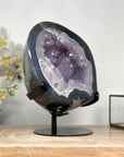 Large Blue Agate Geode with Calcite Formation - MWS0451
