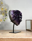 Uruguayan Amethyst Stone Heart Carving - HST0243
