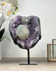 Natural Amethyst Geode with Large Calcite Specimen - MWS2348