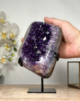 Natural Amethyst Crystal with Handmade Metal Stand - MWS1812