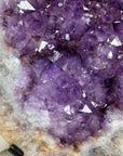 Natural Amethyst & Quartz Stone Specimen on Metal Stand - MWS3139
