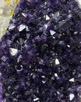 Top Grade Deep Purple Amethyst with Metal Stand – Stunning Crystal Statemen Piece - MWS2747