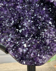 Huge Natural Deep Purple Amethyst Geode on Stand - MWS3142