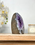 Natural Amethyst Cave Geode with Calcite Crystal Inclusion - CBP1108
