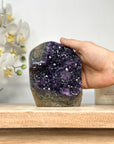 Natural Self Standing Amethyst with Green Jasper Matrix - CBP1118