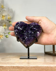 Deep Purple Uruguayan Amethyst Heart Carving - HST0238
