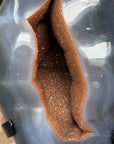 Large Agate Geode with Orange Quartz Druzy Crystals - MWS1227