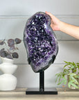 Huge Natural Amethyst Specimen on Metal Stand - MWS3149