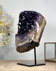 AAA Grade Natural Amethyst Cluster with Metal Stand - MWS1935