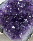Amethyst Geode on Metal Stand with Unique Shinny Crystals - MWS3312