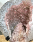 Unique Pink Amethyst Geode with Calcite Formation - MWS3051
