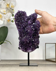 Uruguayan Amethyst Crystal Cluster on Custon made Stand - MWS2895