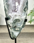 Natural Green Jasper & Quartz Geode Slice Portal - MWS3241