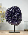 A+ Grade Natural Amethyst Crystal, Metalic Stand Included - MWS1891