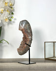 Orange Tone Quartz Crystal Specimen on Metal Stand - MWS2738