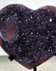 Unique Agate & Amethyst Crystal Heart with Stand - HST0336