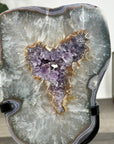 Amethyst Agate Geode Slice onMetal Stand - MWS2905