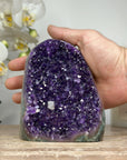 A grade Amethyst Cathedral with Calcite Crystal inclusion and Jasper Shell - CBP1093