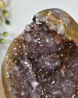 Natural Amethyst Geode with Yellow Iron Mineralization - MWS1810