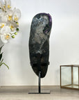 Huge Natural Top Grade Amethyst Geode, Metal Stand Included - MWS2476