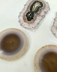 Unique Agate & Quartz Natural Stalactite Slices Set - Natural Crystal for Handmade Jewelry - STS0064