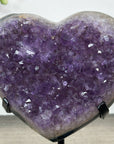 Amethyst & Agate Stone Heart - Stand Included - HST0341