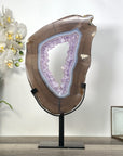 Natural Amethyst Geode Slice with Amethyst Crystal Center for Home Decor - MWS2671
