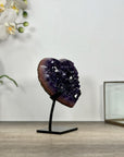 Deep Purple Uruguayan Amethyst Heart Carving - HST0329