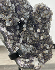 Amethyst Geode with Calcite Formation on Stand – Unique Natural Display Piece - MWS2896