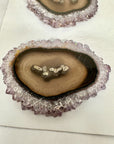 High-Quality Amethyst & Agate Stalactite Slices for Jewelers - Wholesale Bulk Pack - STS0076