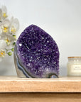 Large Natural Amethyst Cathedral with Blue Banded Agate Shell - CBP1135
