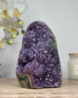 Beautiful Amethyst Cathedral with Stalactite Formations and Agate Shell - CBP1091