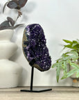 Natural Deep Purple Amethyst Cluster on Metal Stand - MWS3211