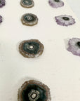 Genuine Amethyst & Green Jasper Stalactite Slices Flat - Perfect for Crafting Unique Jewelry - STS0052