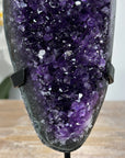 Deep Purple Amethyst Geode - Metallic Stand Included - MWS1814