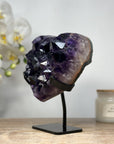 Top Quality Natural Amethyst Heart Carving with Metal Stand - HST0227